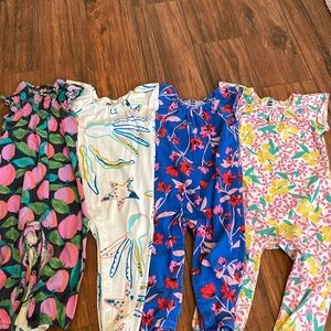 Tea Collection rompers 18-24 months (set of 4)